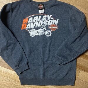 Harley-Davidson Men's Charcoal Crewneck Sweater